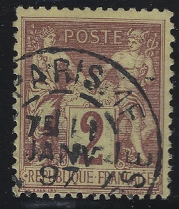 ALA-01-2-3: Paris Cachet type 84 Place de la Bourse (bureau 1F) sur n°85 - Imagen 1 de 1