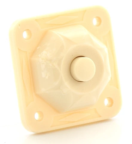 1 Vintage Leviton Interior Bakelite Electric Push Button for Service Bell Ivory Cover