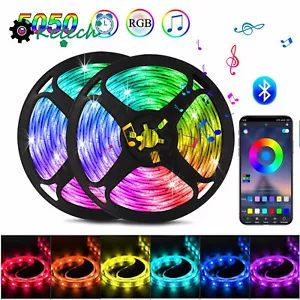 100Ft 50Ft 5M10m LED Strip Lights 5050 Music Sync Bluetooth APP Remote Kit L2KO - Picture 1 of 9