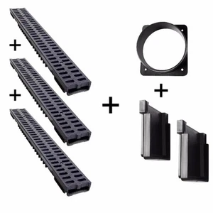 Goutte de drainage Bielbet plastique classe 1,5 t 3 x 1 m H5,5 cm lot de 3 + accessoires - Photo 1/5