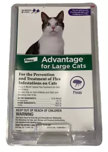 Advantage II Flea Medicine Large Cats K-9 2 Months Purple Drops Feline 9-18 lbs - Picture 1 of 3