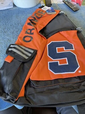 Mochila universitaria Syracuse 2016 con licencia oficial negra y naranja etiquetas nuevas Foto 1 de 4