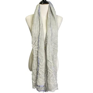 Mujer Bufanda Floral Tejida Cuerda Material Boho Festival Azul Claro Multifunción OS - Imagen 1 de 2