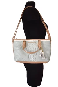 Brahmin Mini Asher Sea Glass Tricolor Leather Melbourne Tote Zip Closure - Picture 1 of 9