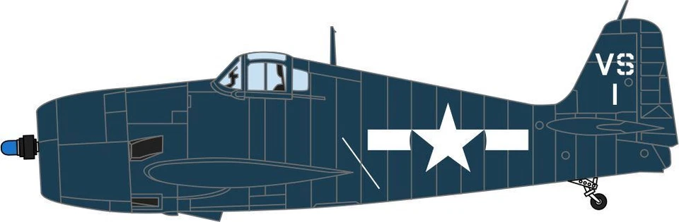 Oxford Diecast 1:72 Scale Grumman Hellcat F6F-5 VS-1.US Navy 1945  - Image 1 of 1