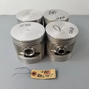 4 New NOS Genuine Ford Pistons BB-6110-CR .040 Oversize 1928-34 Model A & B Cyl - Picture 1 of 7