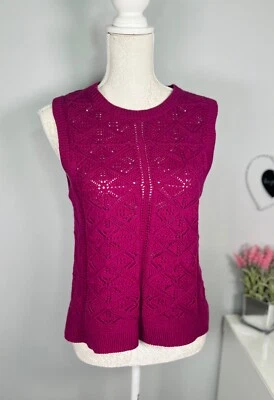SEASALT CORNWALL Purple Doe Vest Sleeveless Knitted Jumper Size 14 - Image 1 of 4