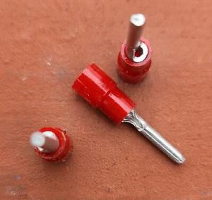 Pkg/100 Thomas & Betts Sta-Kon 18RA-47PT Pin Terminal Vinyl Insulated 22-18 AWG - Picture 1 of 3