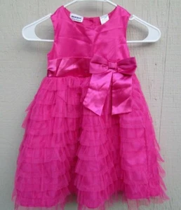 ❤ BLUEBERI BOULEVARD girls pink party dress 4 4T ruffle bow - Picture 1 of 12