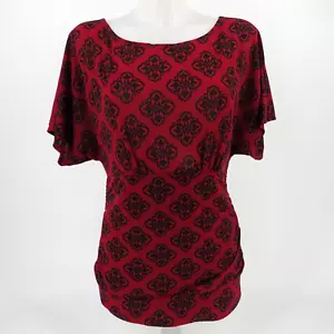 Blusa Maurices roja y negra manga corta para mujer talla mediana - Imagen 1 de 6