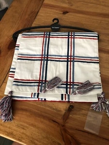 Pier 1 Imports rot weiß blau kariert Tischläufer Neu mit Etikett Americana patriotisch 4. Juli - Bild 1 von 3