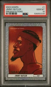 2023 PANINI NBA HOOPS PRESENTATIONS #1 JIMMY BUTLER Warriors Heat PSA 10 GEM - Picture 1 of 2