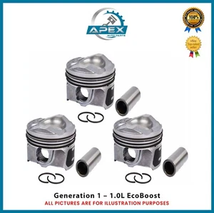 SET OF 3 PISTONS WITH RINGS FOR FORD 1.0 12V ECOBOOST ENGINE - STD - BRAND NEW - Picture 1 of 4