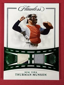 2022 Panini Flawless Thurman Munson Legendary Materials Dual Jersey Patch 1/5 - Bild 1 von 9