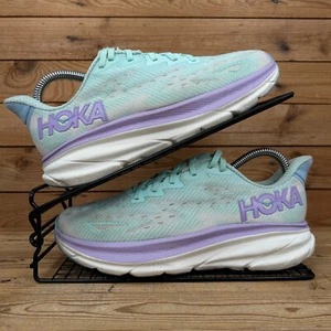 Scarpe da corsa Hoka One One scarpe da ginnastica donna UK 6 Clifton 9 Sunlit Ocean Lilac - Foto 1 di 13