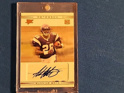 2007 Topps Performance Adrian Peterson Rc Auto  74/99 - Image 1 of 2