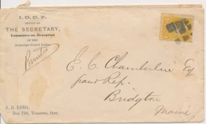 Grand Lodge The Secretary I.O.O.F. Odd Fellows Toronto Canada corner card Fancy - Picture 1 of 1