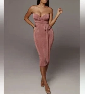 JLuxLabel Elizabeth Multi-Way Wrap Dress Mauve Medium New - Picture 1 of 9