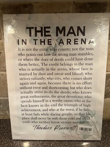 Theodore Roosevelt Zitat Motivierende Wandkunst Dekor Der Mann in der Arena Poster - Bild 1 von 2