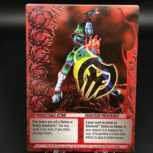 Bakugan PREDICTABLE STINK Red Ability Card BA1322-AB-SM-GBL 25/48g MECHTANIUM - Picture 1 of 7