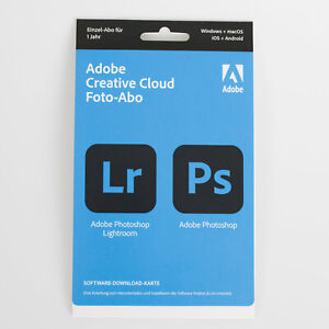 Adobe Photoshop und Lightroom mit 20GB Creative Cloud Foto-Abo 1 Jahresabo