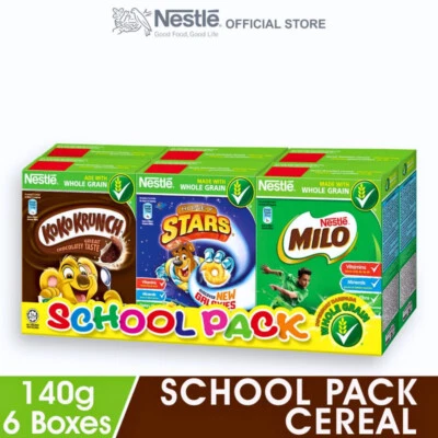 NESTLE Koko Crunch Miel Estrellas Milo Grano Integral Paquete Escolar Cereal Mini Cajas x6 Foto 1 de 4