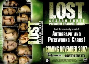 2007 Inkworks Lost Season 3 Promo Card #L3-1