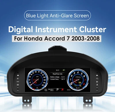 For Honda Accord 7 10.25'' Digital LCD Instrument Cluster Speedometer Dashboard Foto 1 de 4