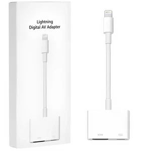 FOR APPLE 8PIN TO HDMI DIGITAL AV TV ADAPTER CABLE FOR IPAD IPHONE - Picture 1 of 10
