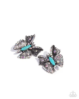Paparazzi Hovering Harmony - Blue - Turquiose Stone - Iridescent Rhinestone - Bu - Image 1 of 2