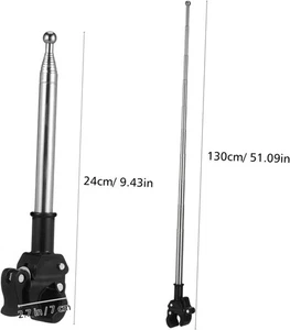 Adjustable Stainless Steel Motorcycle Flagpole, 51in Retractable Flagpole Flagpo - Picture 1 of 5