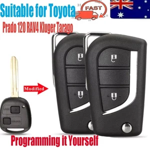 2X Complete Remote Key Fob for Toyota Prado 120 RAV4 Kluger Tarago 50171 4D67 - Picture 1 of 4