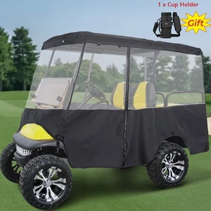 KEMIMOTO 4 Passenger Golf Cart Cover Enclosure Protector 600D for Club Car Tempo - Foto 1 di 14
