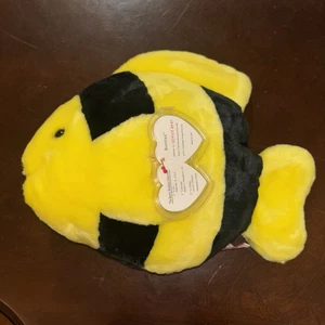 Peluche Ty Beanie Buddies Collezione "Bubbles" Pesce Giallo e Nero 11" LEGGI - Foto 1 di 11