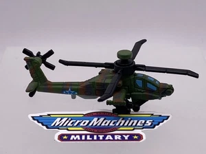 Micro Machines Military AH-64D Apache Longbow Helicopter Galoob LGTI 1998 - Picture 1 of 3