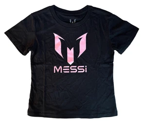 Messi Logo Boy's Black T-Shirt. US Boy's Sizes 2T, 3T & 4T . Brand New! - Picture 1 of 2