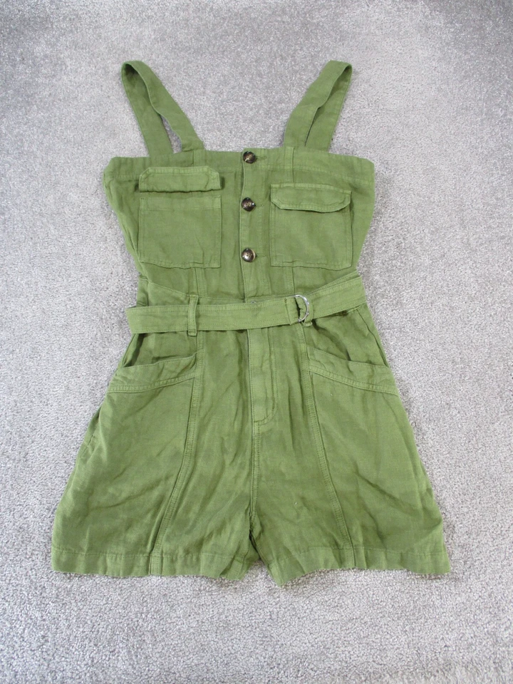 Mameluco Jessica Simpson para mujer 6/28 pequeño verde Gigi utilitario con cinturón Foto 1 de 4