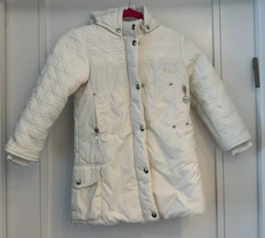 CHRISTIAN DIOR GIRL WHITE PUFFER JACKET W/DETACHABLE HOOD-5 YEARS-MINT CONDITION - Picture 1 of 9