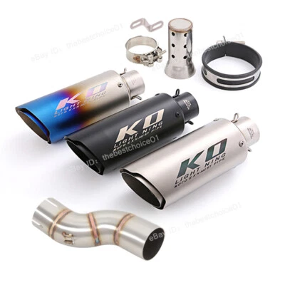For Suzuki SFV650 2009-2016 Exhaust System Mid Link Pipe Muffler Tip Escape 51mm - Изображение 1 из 4