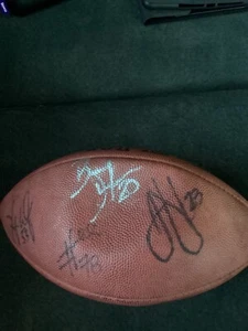 NFL Philadelphia Eagles signed football Brian Dawkins HOF Andy Reid Hologram - Picture 1 of 4