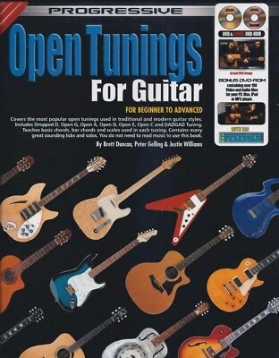 How to Play Guitar Open Tunings Tutor Book Scales Licks With DVD + DVD ROM - K2 - Image 1 of 4