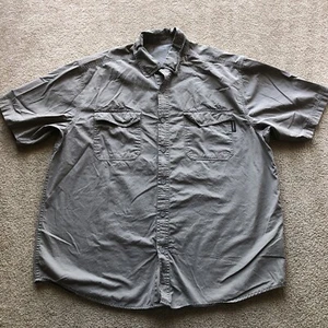 Camicia Wolverine ventilata casual con bottoni uomo XL grigia americana abbigliamento da lavoro outdoor - Foto 1 di 6