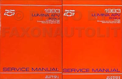 1993 Chevrolet Lumina Apv Furgone Negozio Manuale Set 93 Originale Manutenzione - Immagine 1 di 3