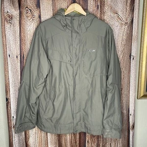 SIMS Medium Green Snowboard Ski Winter Hooded Vented Coat Jacket Full Zip Men’s - Picture 1 of 6
