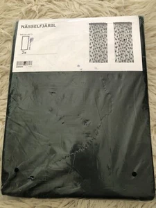 Paar IKEA Nasselfjari durchsichtige dunkle immergrüne Schmetterlingsplatten 57""x98"" Neu in Verpackung - Bild 1 von 6