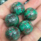 Top！5pcs Natural  AZURITE Quartz Sphere Crystal Ball Reiki Healing20mm+-
