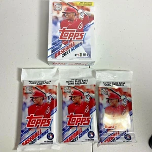 2021 Topps Baseball Series 1 one Hanger Box & 3 Fat Packs New/Sealed - Picture 1 of 8