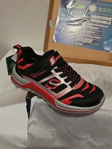 Zapatillas deportivas S Sport de Skechers NIÑOS espuma viscoelástica con cordones elásticos, KLAE/Rojo ~ 4 - Imagen 1 de 17