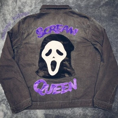 Chaqueta vaquera grande Ghostface Scream hecha a mano Foto 1 de 3