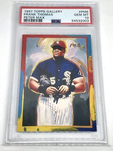 1997 Topps Gallery Peter Max #PM6 Frank Thomas Graded GEM MINT PSA 10 LOW POP 14